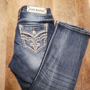 Rock Revival "Delara" mid-rise curvy crop NWOT